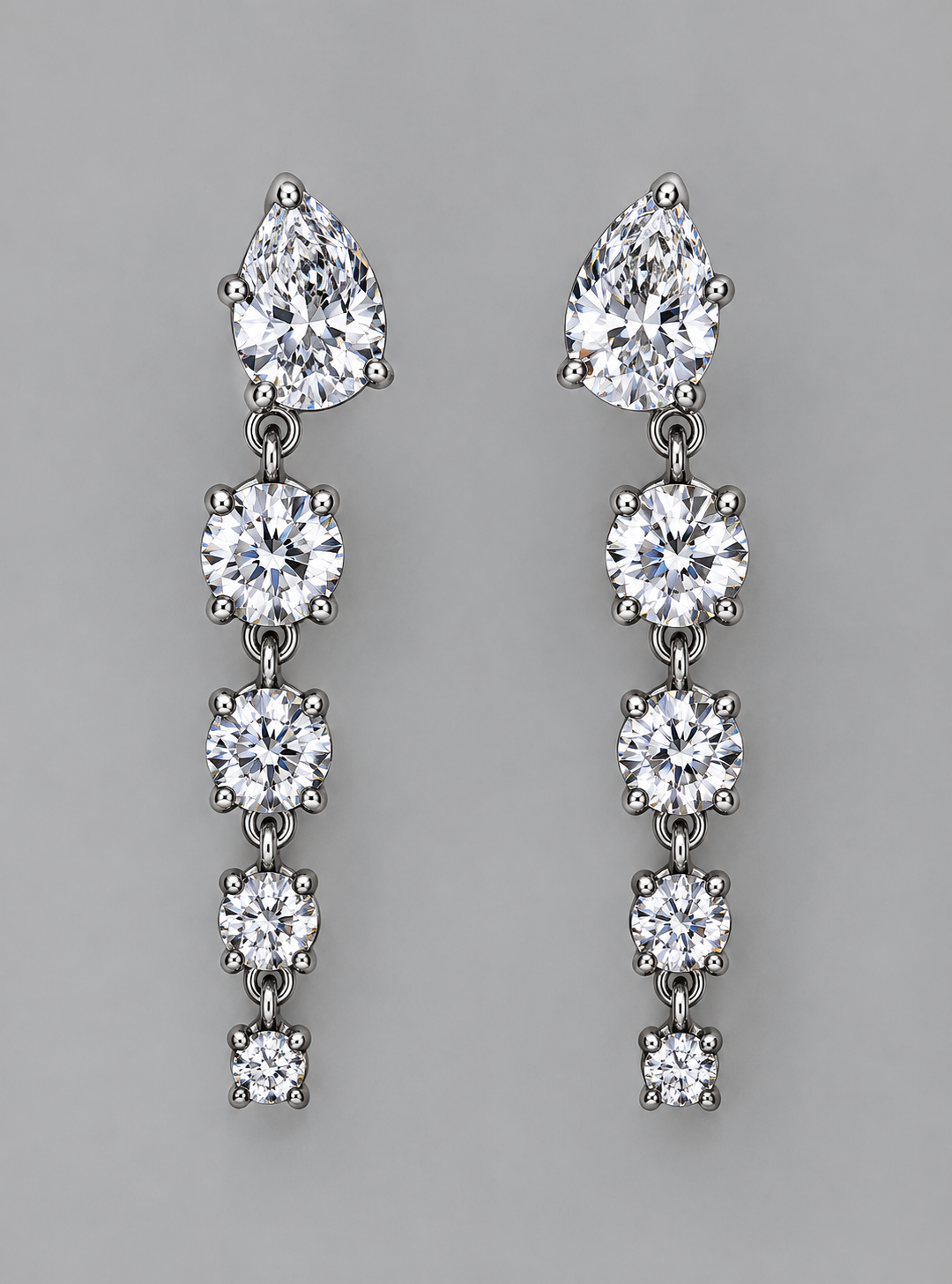 Streling Silver Tear Drop Dangle Earrings