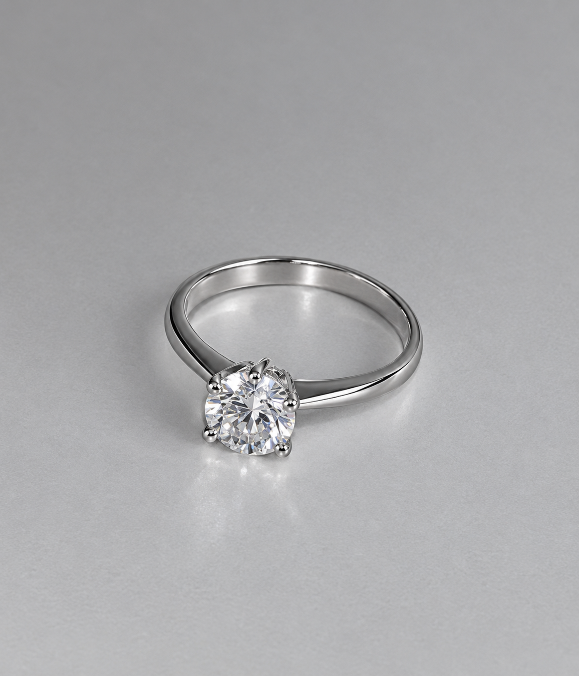 Engagement Ring Classic Solitaire Cubic Zirconia